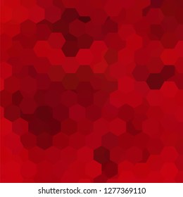 Background made of red hexagons. Square composition with geometric shapes. Eps 10