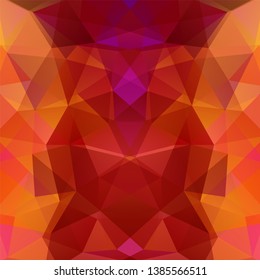 Background made of red, orange, brown triangles. Square composition with geometric shapes. Eps 10
