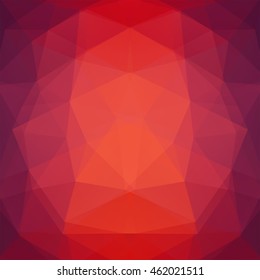 Background made of red, orange, brown triangles.  Square composition with geometric shapes. Eps 10