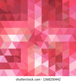 Background made of red, pink triangles. Square composition with geometric shapes. Eps 10