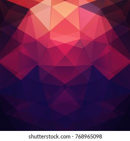 Background made of red, purple, black triangles. Square composition with geometric shapes. Eps 10