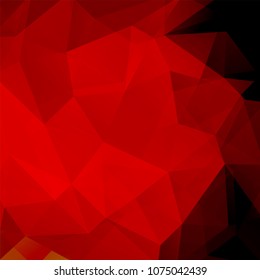 Background made of red triangles. Square composition with geometric shapes. Eps 10