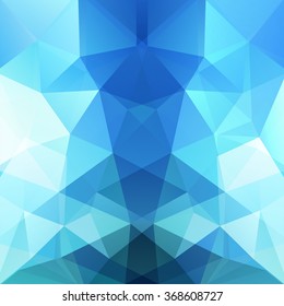 Background made of triangles. Blue, white colors.  Square composition with geometric shapes.  Eps 10