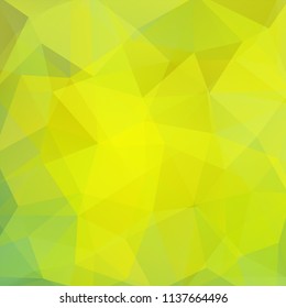 Background made of yellow, green triangles. Square composition with geometric shapes. Eps 10