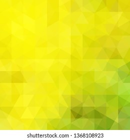 Background made of yellow, green triangles. Square composition with geometric shapes. Eps 10