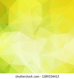 Background made of yellow, green triangles. Square composition with geometric shapes. Eps 10