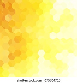 Background made of yellow hexagons. Square composition with geometric shapes. Eps 10