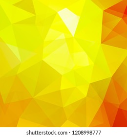 Background made of yellow, orange triangles. Square composition with geometric shapes. Eps 10