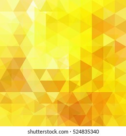 Background made of yellow, orange triangles. Square composition with geometric shapes. Eps 10