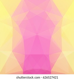 Background made of yellow, pink triangles.  Square composition with geometric shapes. Eps 10
