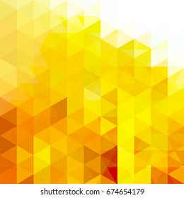 Background made of yellow triangles. Square composition with geometric shapes. Eps 10