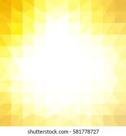Background made of yellow, white triangles.  Square composition with geometric shapes. Eps 10