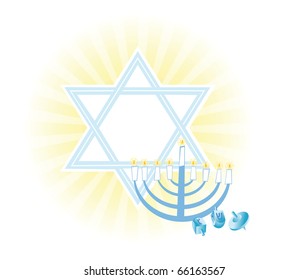 background with Magic and miracles, faith in God and Jewish tradition