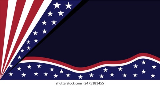 Background for major holidays and celebrations in the United States. Happy independence day United States of America background design vector illustration