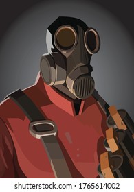 background of a man firefighters,Vector illustraion.