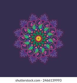 Background mandala art design with illaustrator