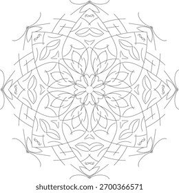 Obra de arte de diseño de mandala de fondo solo en color negro