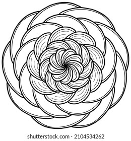 Background Mandala flower. Pattern coloring book for stress.