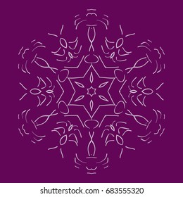 background with mandala ornament. vector illustration. purple color