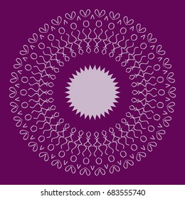 background with mandala ornament. vector illustration. purple color