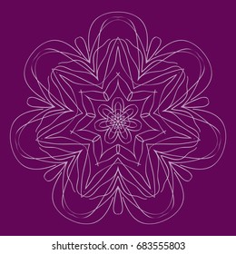 background with mandala ornament. vector illustration. purple color