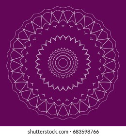 background with mandala ornament. vector illustration. purple color