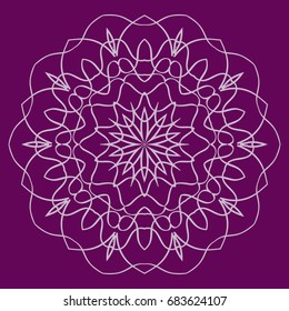 background with mandala ornament. vector illustration. purple color