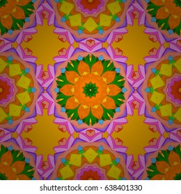 Background. Mandala vector floral flower oriental coloring book page outline template carpet. Seamless pattern with flowers.
