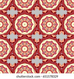 Background. Mandala vector floral flower oriental coloring book page outline template carpet. Seamless pattern with flowers.