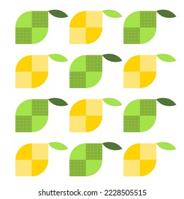 Background of 
mango , lemon ,lime illustration Pattern thai fruit
