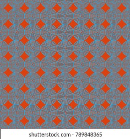 A background of many circles. Uneven contours drawn by hand