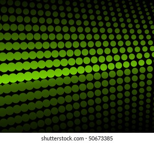Background with many green led lights