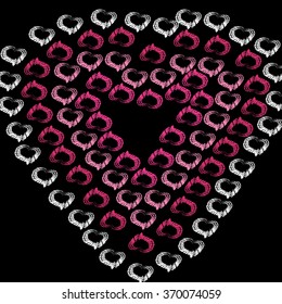 Background with many hearts