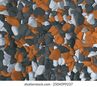 Background with many polygonal stones. Vector illustration. 3D.