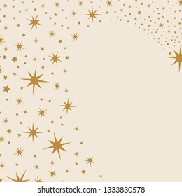 Background with many random falling golden stars.