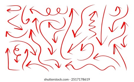 background with many red arrows pointing in different directions