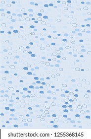 Background with many small colorful speech bubbles as a symbol of communication.