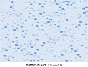 Background with many small colorful speech bubbles as a symbol of communication.