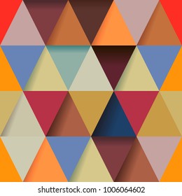 background of many small triangles of different colors polygonal