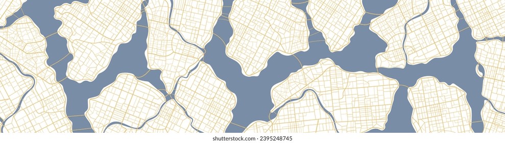 Background map, streets. Widescreen proportion, digital design street map. Skyline urban panorama. Cartography illustration. Abstract transportation background, street map. Vector