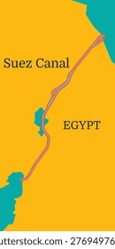 Background map of the Suez Canal route in Egypt 