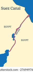 Background map of the Suez Canal route in Egypt 