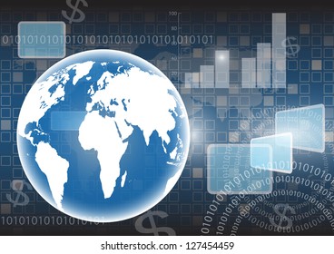 Background map of the world vector