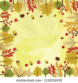 Background with maple autumn leaves