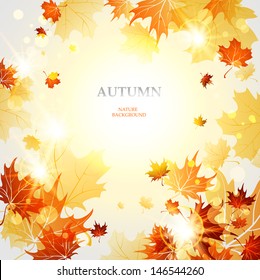 Background with maple autumn leaves