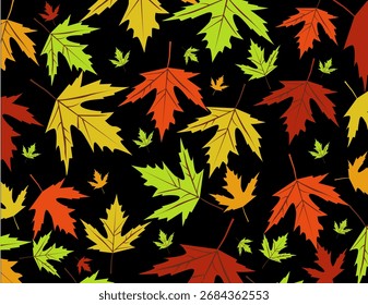 Fundo com folhas de outono de bordo
