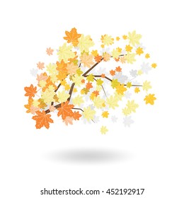 Background with maple autumn leaves