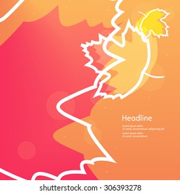 Background with maple autumn leaves. Isolated. Vector illustrarion.