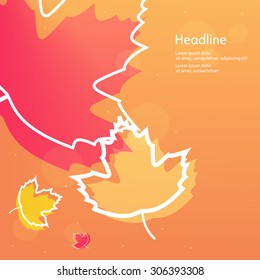 Background with maple autumn leaves. Isolated. Vector illustrarion.