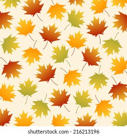  Background of maple autumn leaves vector